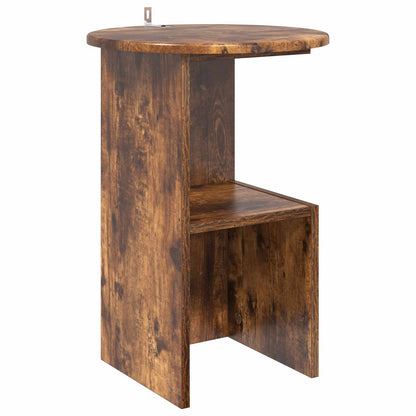 Tavolo laterale Rovere Fumo Ø 39,5 x 55 cm Legno ingegnerizzato