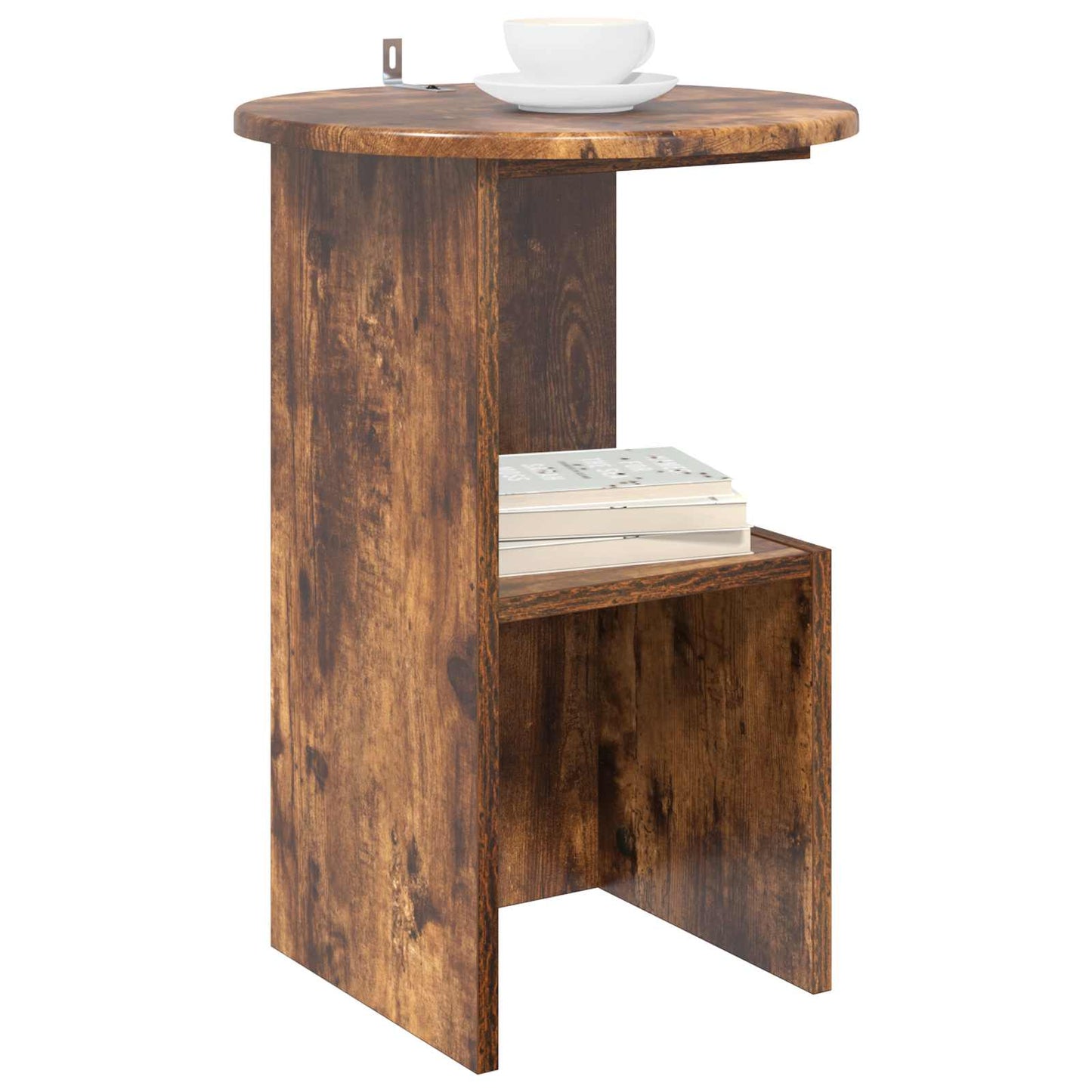 Tavolo laterale Rovere Fumo Ø 39,5 x 55 cm Legno ingegnerizzato