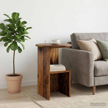 Tavolo laterale Legno antico Ø 39,5 x 55 cm