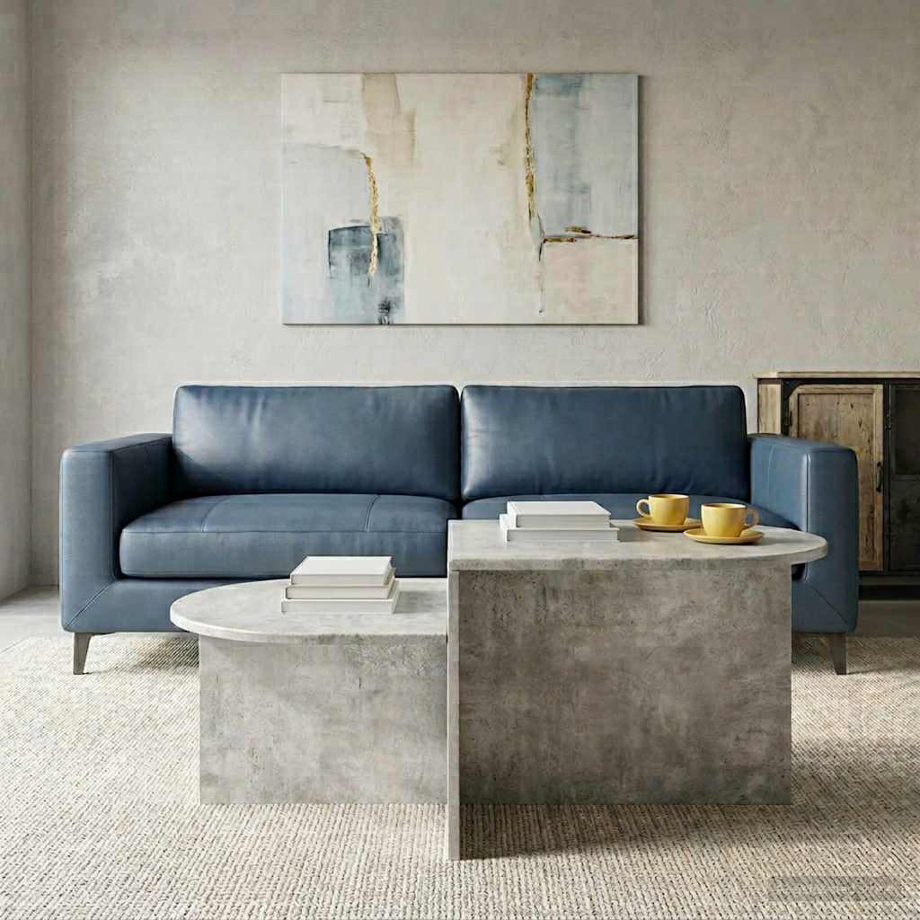 Tavolino da salotto Grigio Cemento 100 x 50 x 40 cm | homemem39
