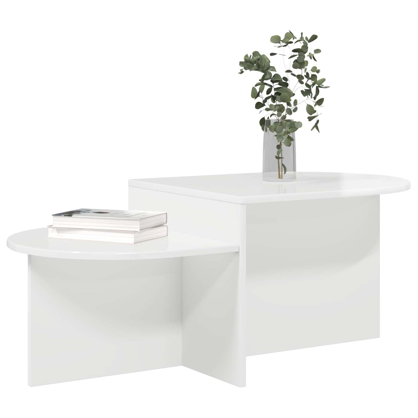 Tavolino da salotto Bianco Lucido 100 x 50 x 40 cm | homemem39
