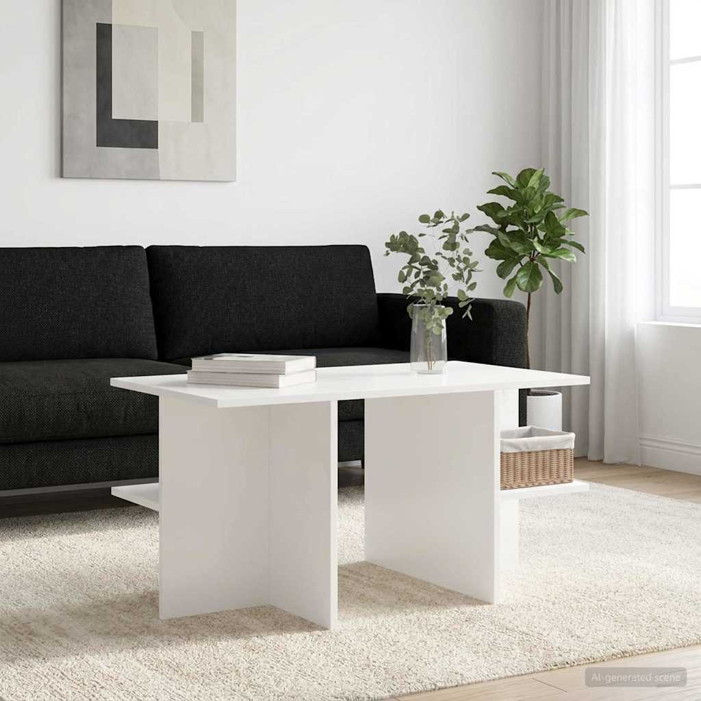 Tavolino da salotto Bianco 87 x 50 x 45 cm Legno ingegnerizzato | homemem39