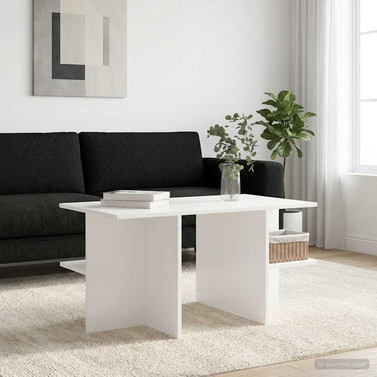 Tavolino da salotto Bianco 87 x 50 x 45 cm Legno ingegnerizzato | homemem39