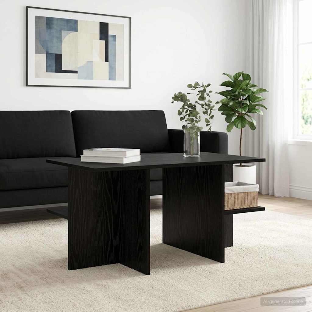 Tavolino da salotto Rovere Nero 87 x 50 x 45 cm | homemem39