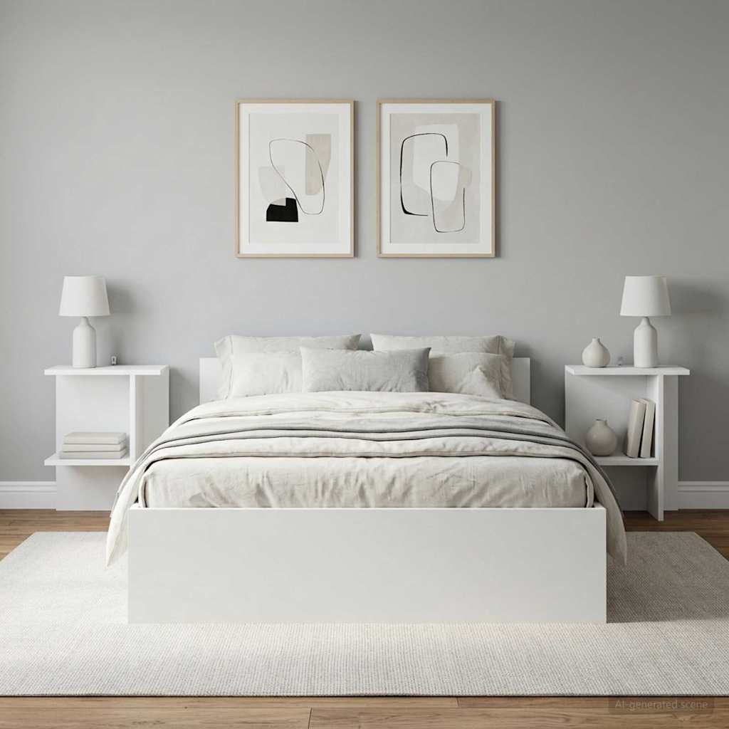 Tavolino da salotto 2 pcs Bianco 40 x 30 x 49 cm