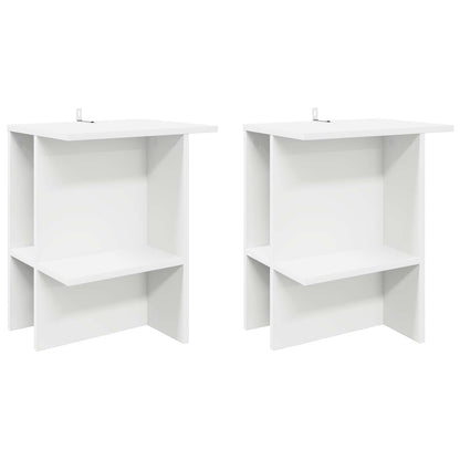 Tavolino da salotto 2 pcs Bianco 40 x 30 x 49 cm
