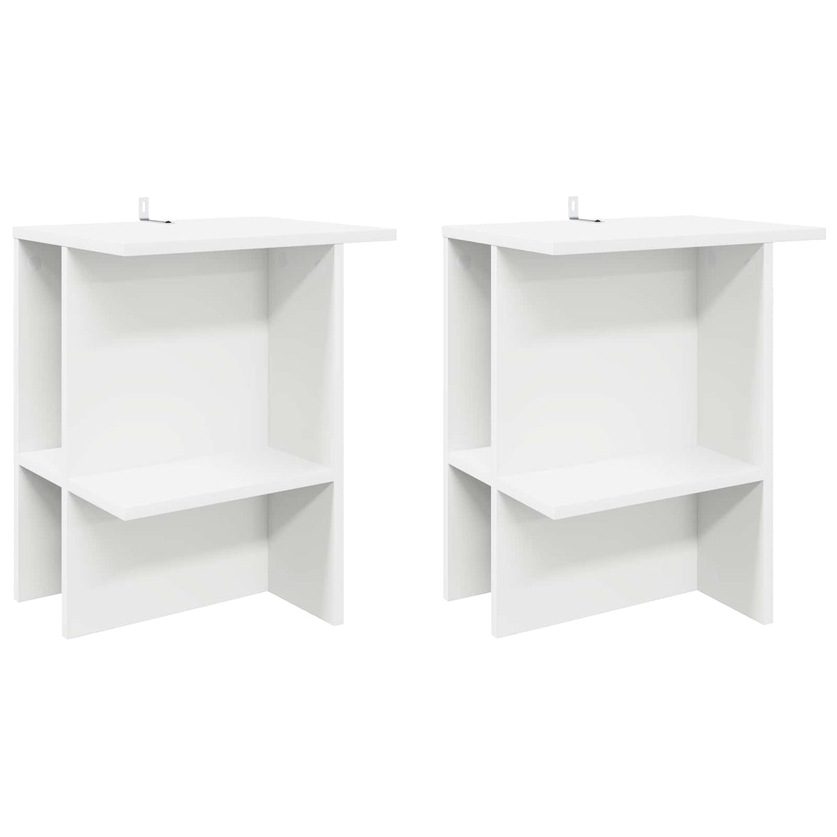 Tavolino da salotto 2 pz Bianco 40 x 30 x 49 cm