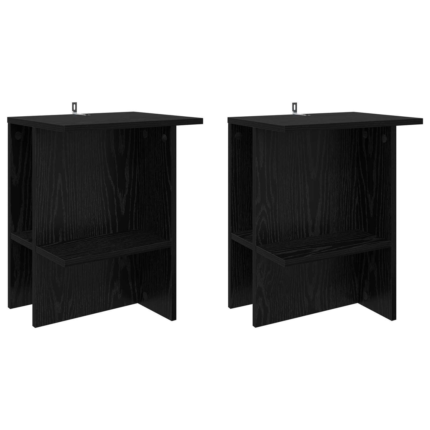 Tavolino da salotto 2 pcs Rovere Nero 40 x 30 x 49 cm