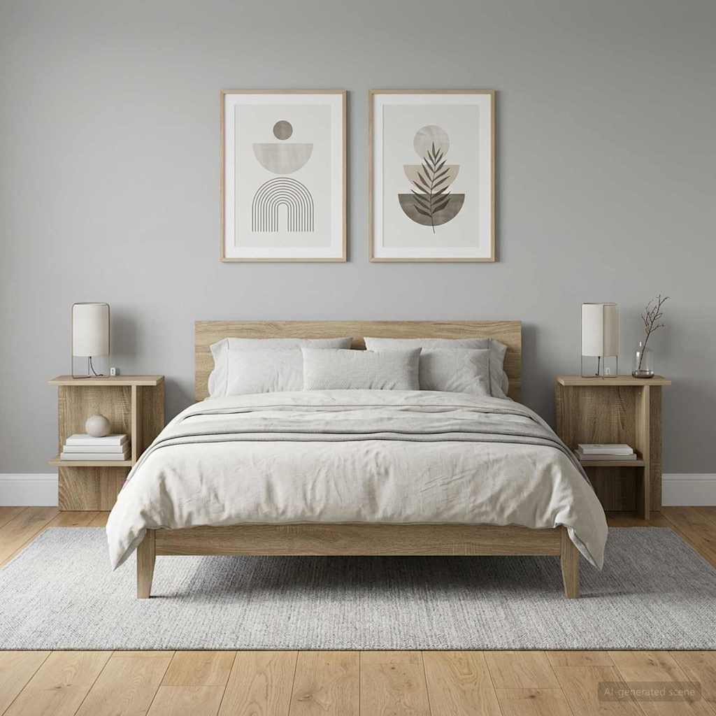 Tavolino da salotto 2 pcs Rovere Sonoma 40 x 30 x 49 cm