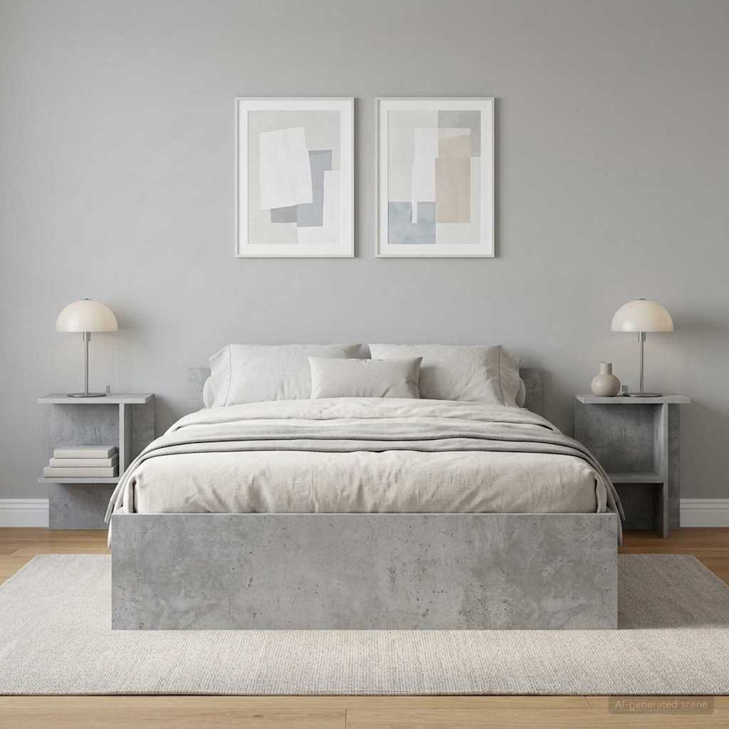 Tavolino da salotto 2 pcs Grigio Cemento 40 x 30 x 49 cm