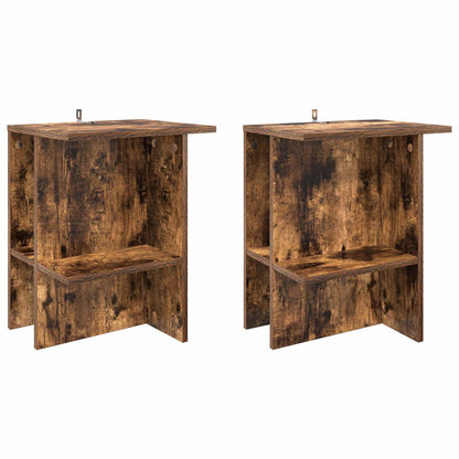 Tavolino da salotto 2 pcs Rovere Fumo 40 x 30 x 49 cm