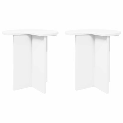 Tavolo laterale 2 pcs Bianco Ø 39 x 38 cm Legno ingegnerizzato | homemem39