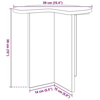 Tavolo laterale 2 pz Nero Ø 39 x 38 cm Legno ingegnerizzato