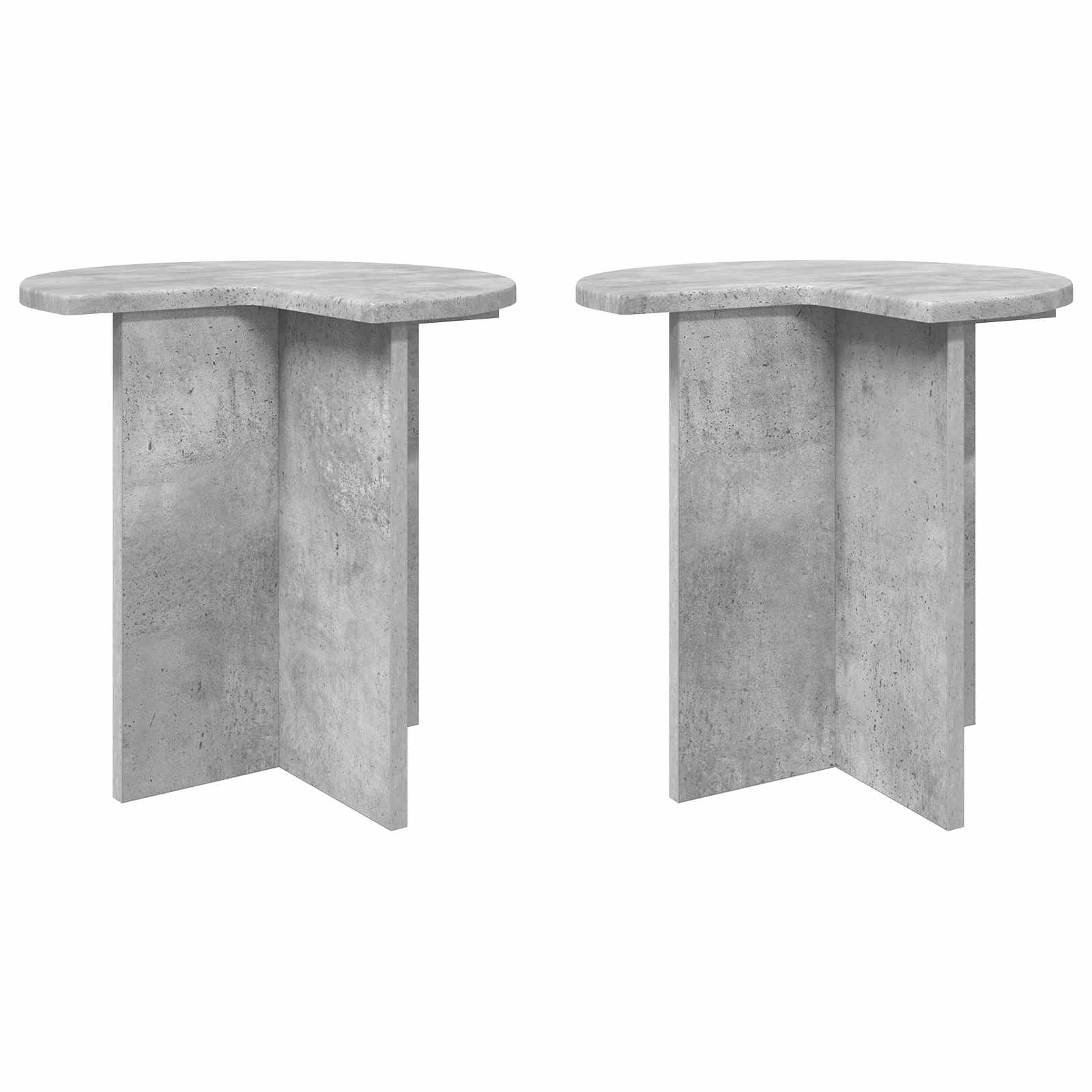 Tavolo laterale 2 pcs Grigio Cemento Ø 39 x 38 cm | homemem39