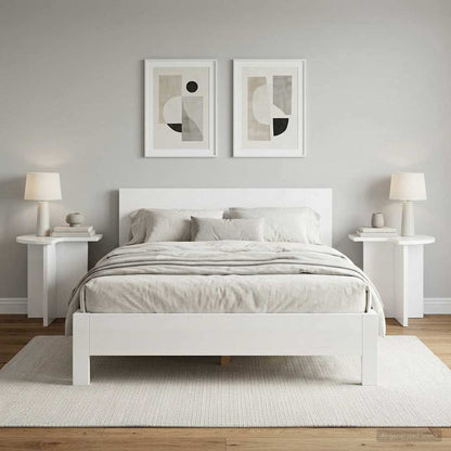 Tavolo laterale 2 pcs Bianco Lucido Ø 39 x 38 cm | homemem39