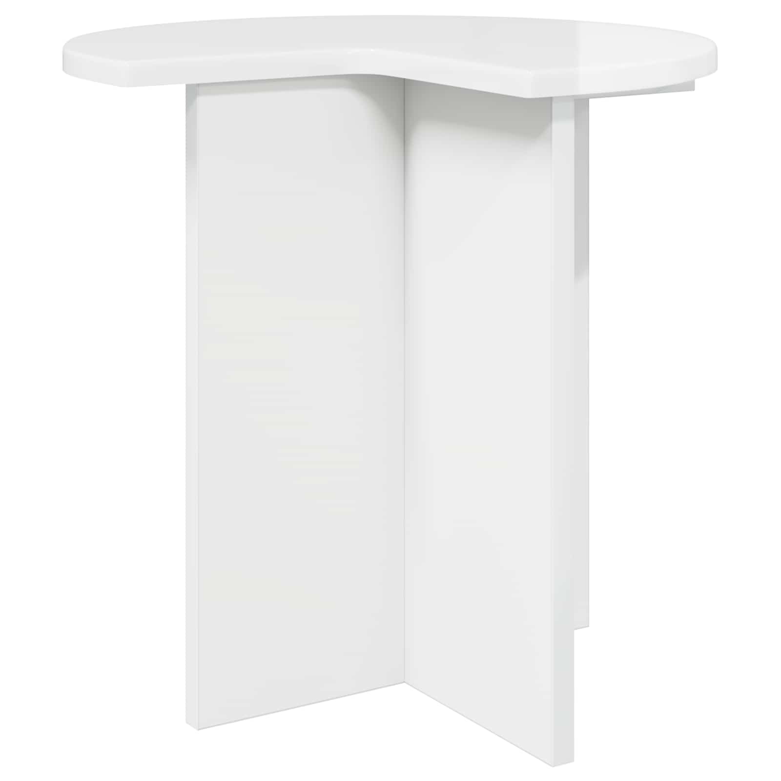 Tavolo laterale 2 pcs Bianco Lucido Ø 39 x 38 cm | homemem39