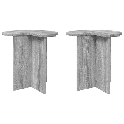 Tavolo laterale 2 pcs Grigio Sonoma Ø 39 x 38 cm | homemem39