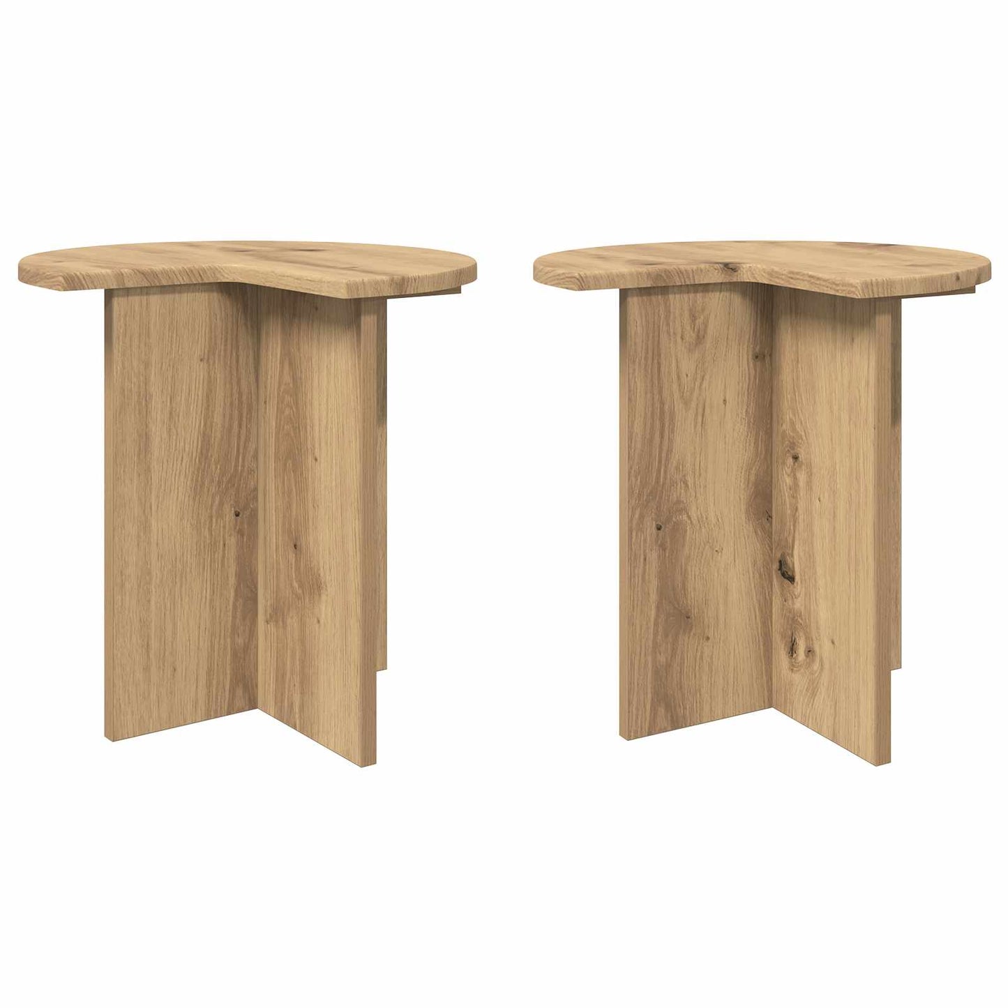 Tavolo laterale 2 pz Rovere Artigianale Ø 39 x 38 cm | homemem39