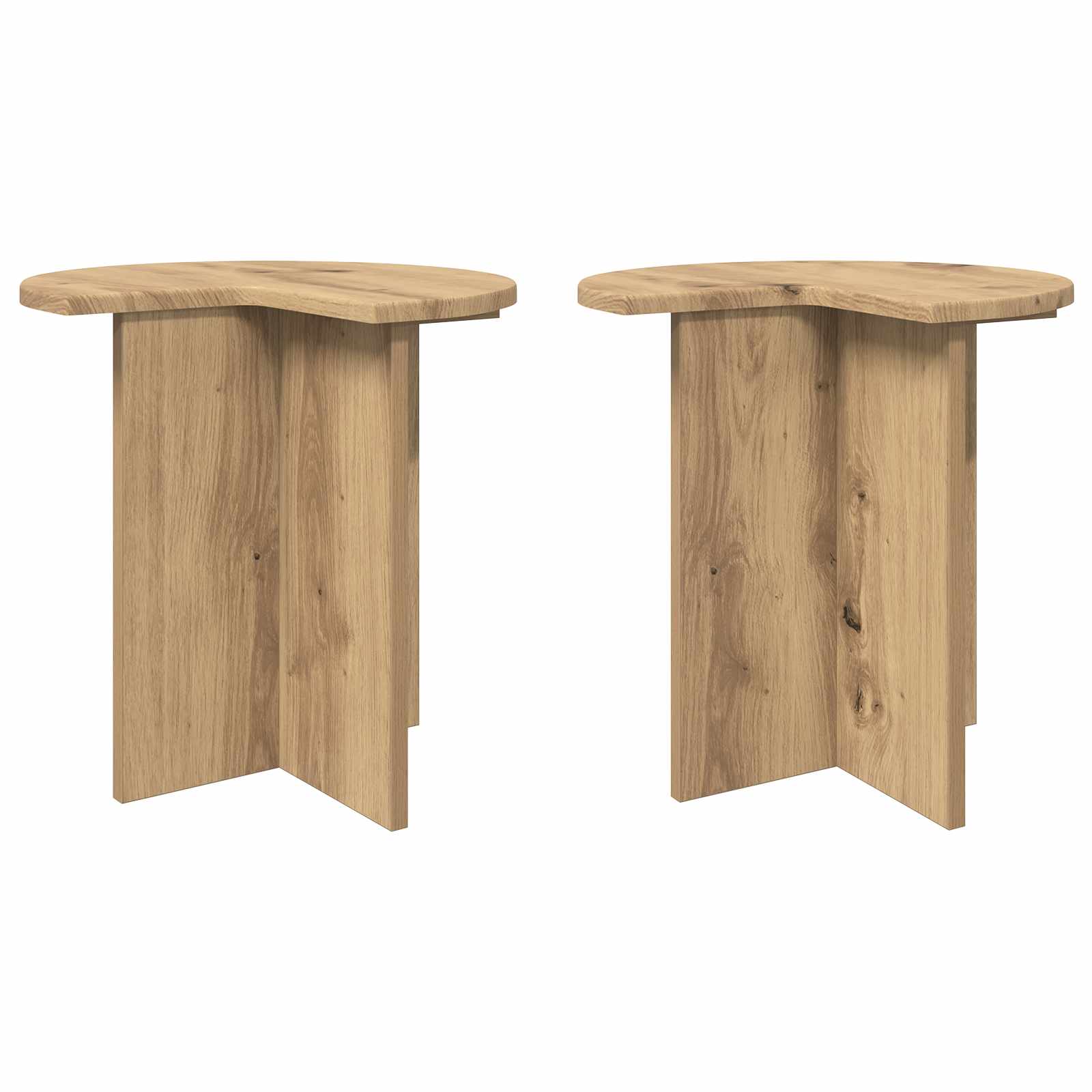 Tavolo laterale 2 pz Rovere Artigianale Ø 39 x 38 cm | homemem39
