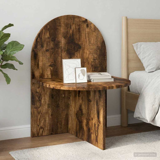 Comodino 2 pz Rovere Fumo 48 x 49 x 65 cm Legno ingegnerizzato
