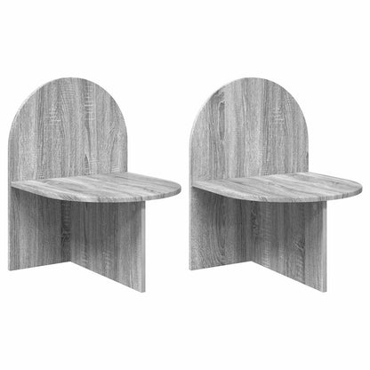 Comodino 2 pz Grigio Sonoma 48 x 49 x 65 cm