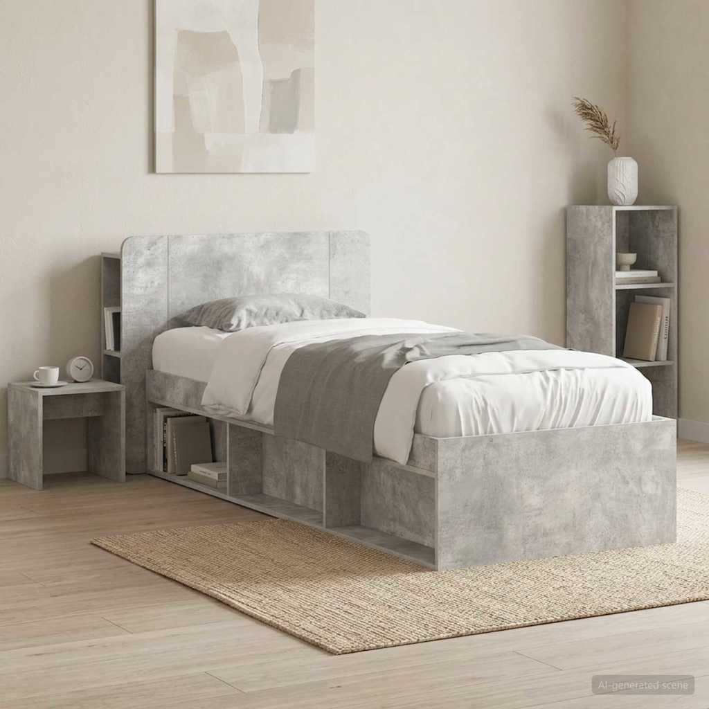 Testata del letto Grigio Cemento Legno ingegnerizzato