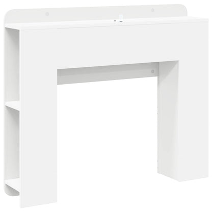 Testata del letto con archiviazione Bianco Legno ingegnerizzato