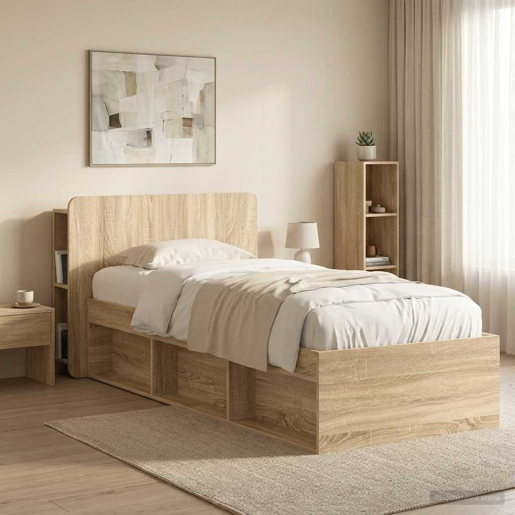 Testata del letto Rovere Sonoma Legno ingegnerizzato