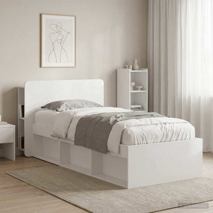 Testata del letto Bianco Lucido Legno ingegnerizzato