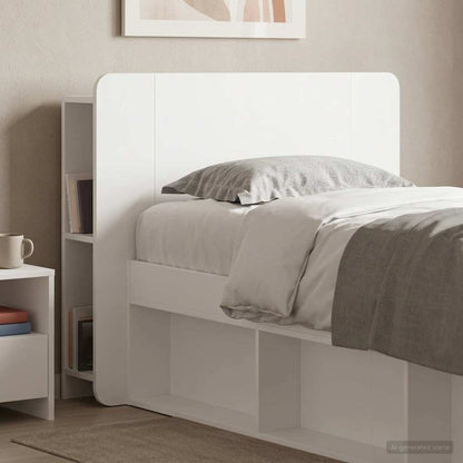 Testata del letto Bianco Lucido Legno ingegnerizzato