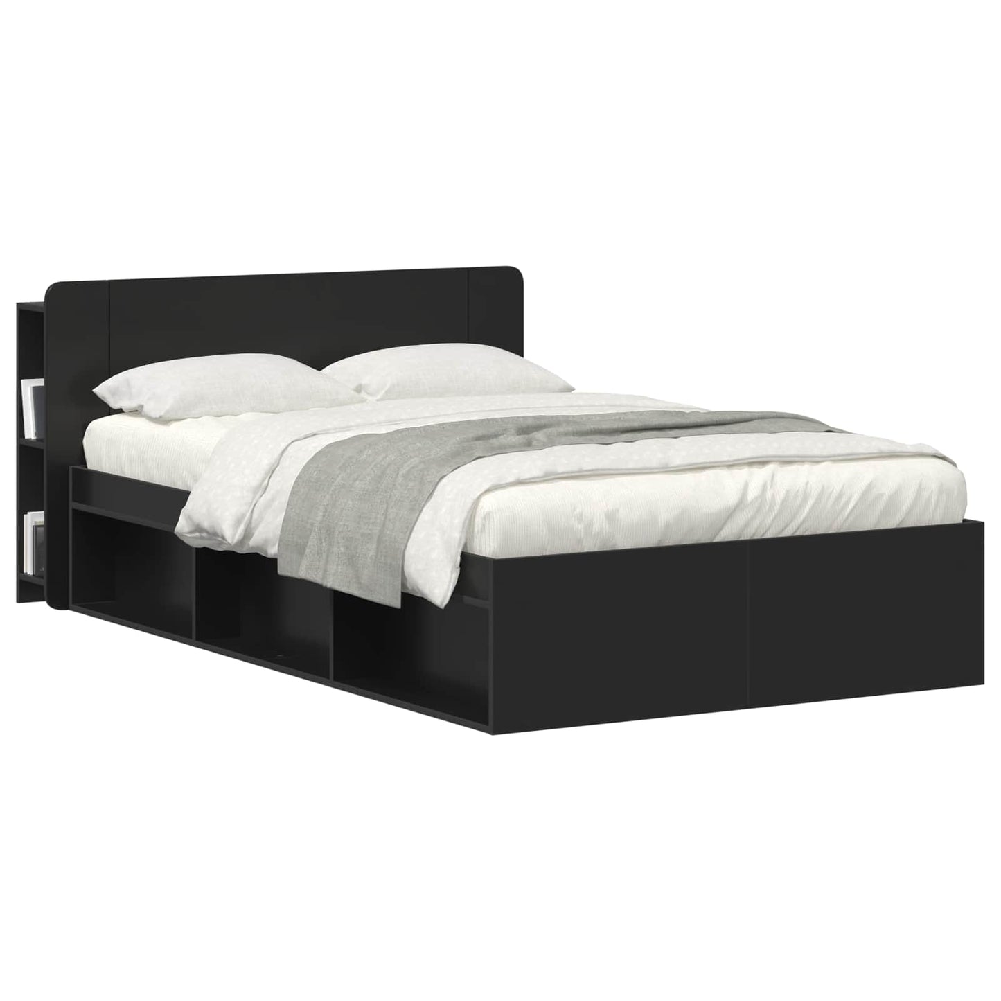 Testata del letto Nero 135 x 18,5 x 80 cm Legno ingegnerizzato