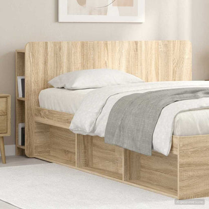 Testata del letto con archiviazione Sonoma Legno ingegnerizzato