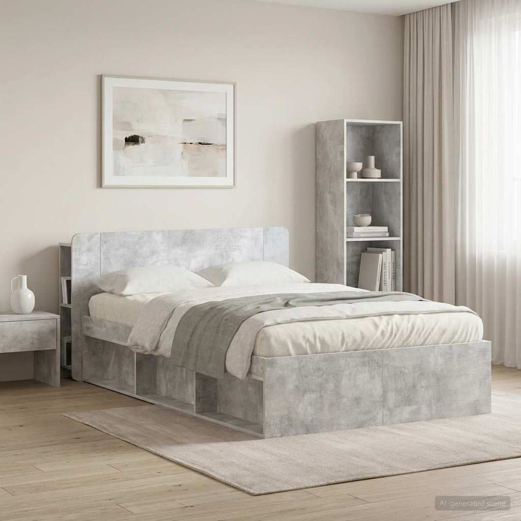 Testata del letto Grigio Cemento Legno ingegnerizzato