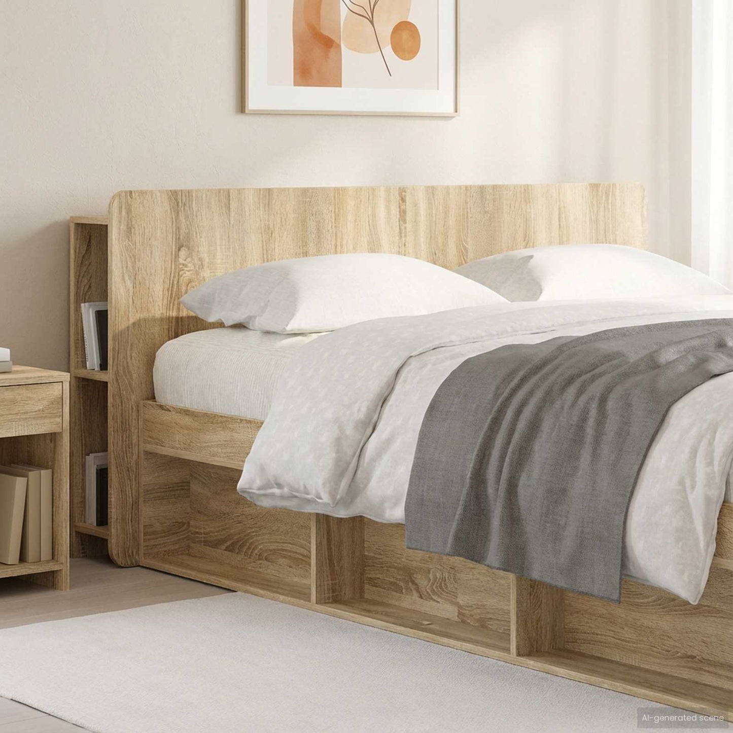 Testata del letto Rovere Sonoma Legno ingegnerizzato | homemem39