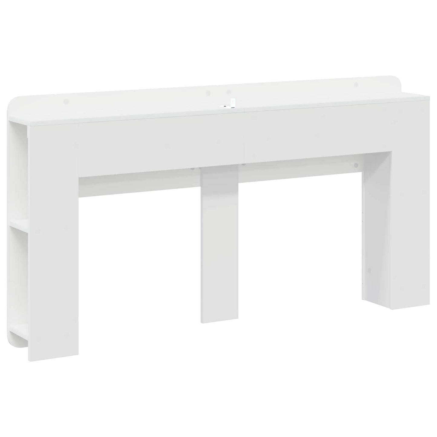Testata del letto Bianco Lucido Legno ingegnerizzato