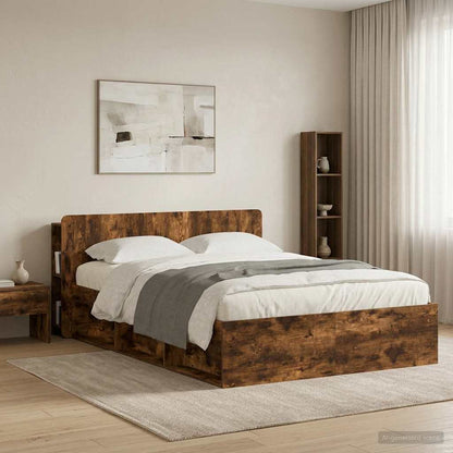 Testata del letto Rovere Fumo Legno ingegnerizzato