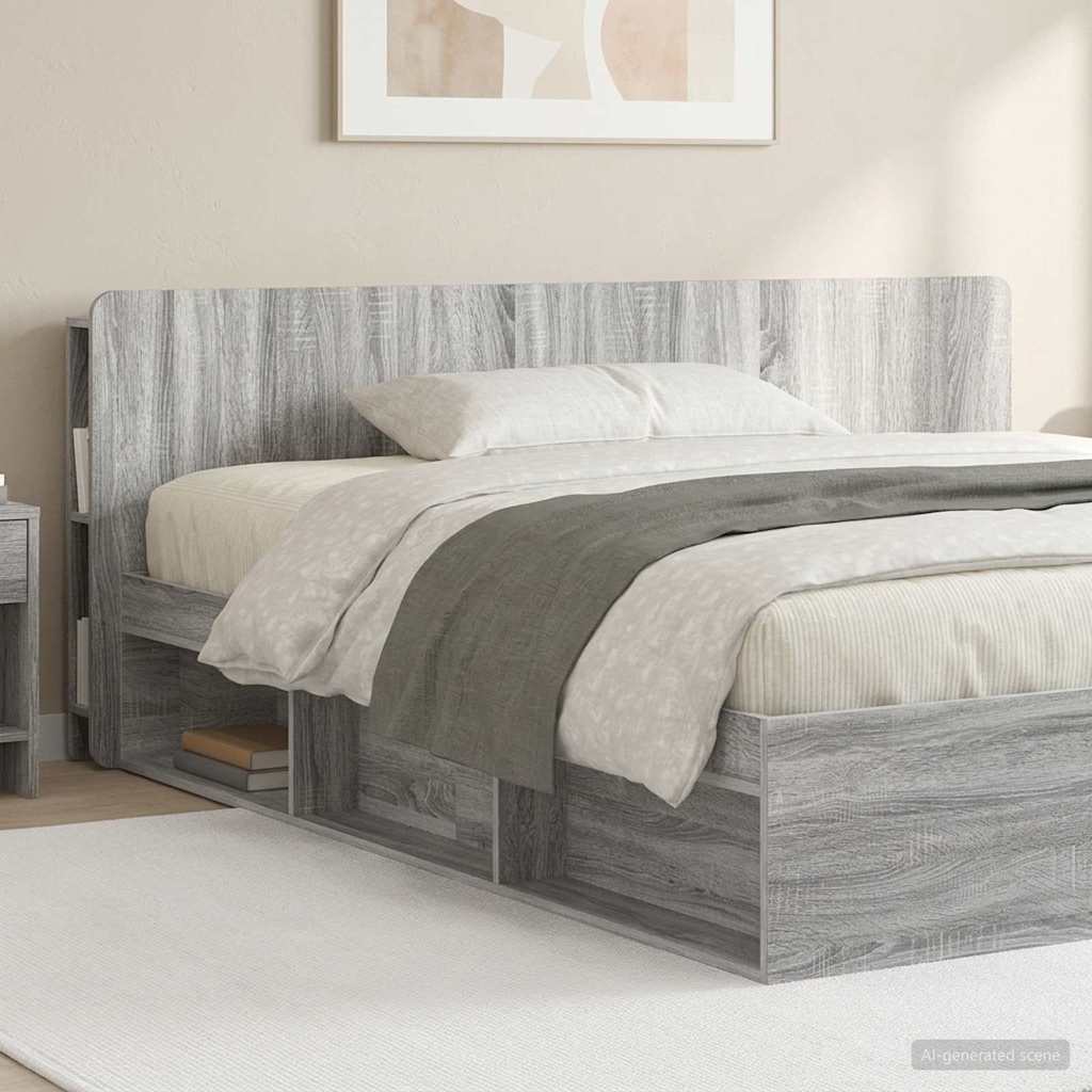 Testata del letto Grigio Sonoma Legno ingegnerizzato
