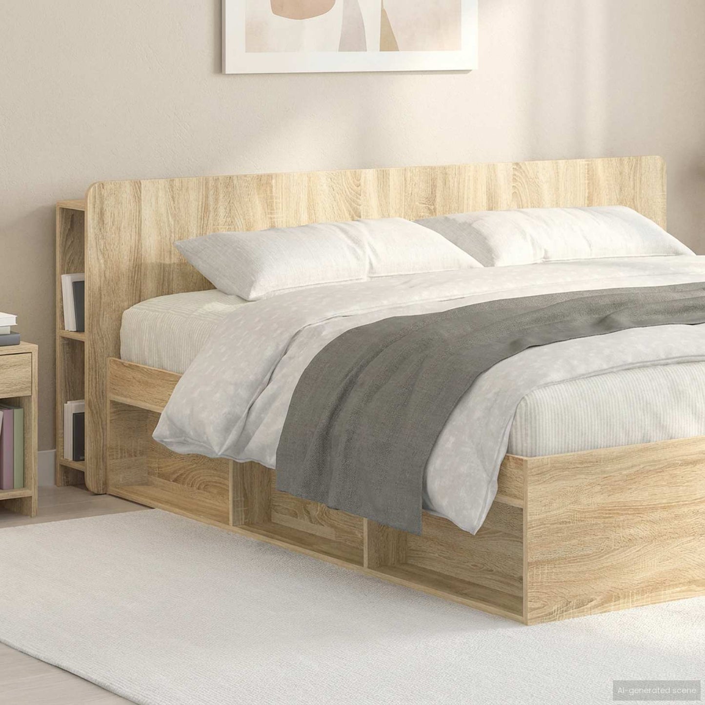 Testata del letto Rovere Sonoma Legno ingegnerizzato