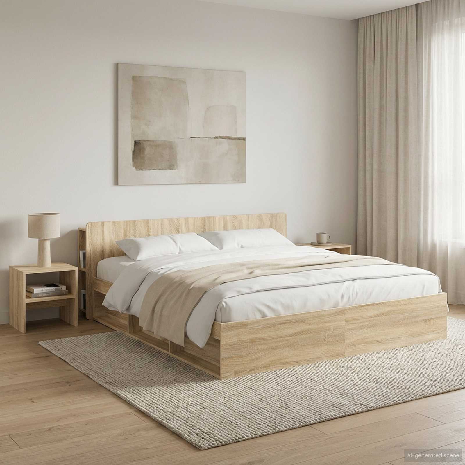 Testata del letto Rovere Sonoma Legno ingegnerizzato | homemem39