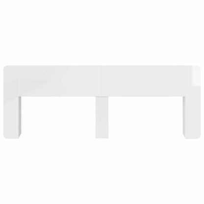 Testata del letto Bianco Lucido Legno ingegnerizzato