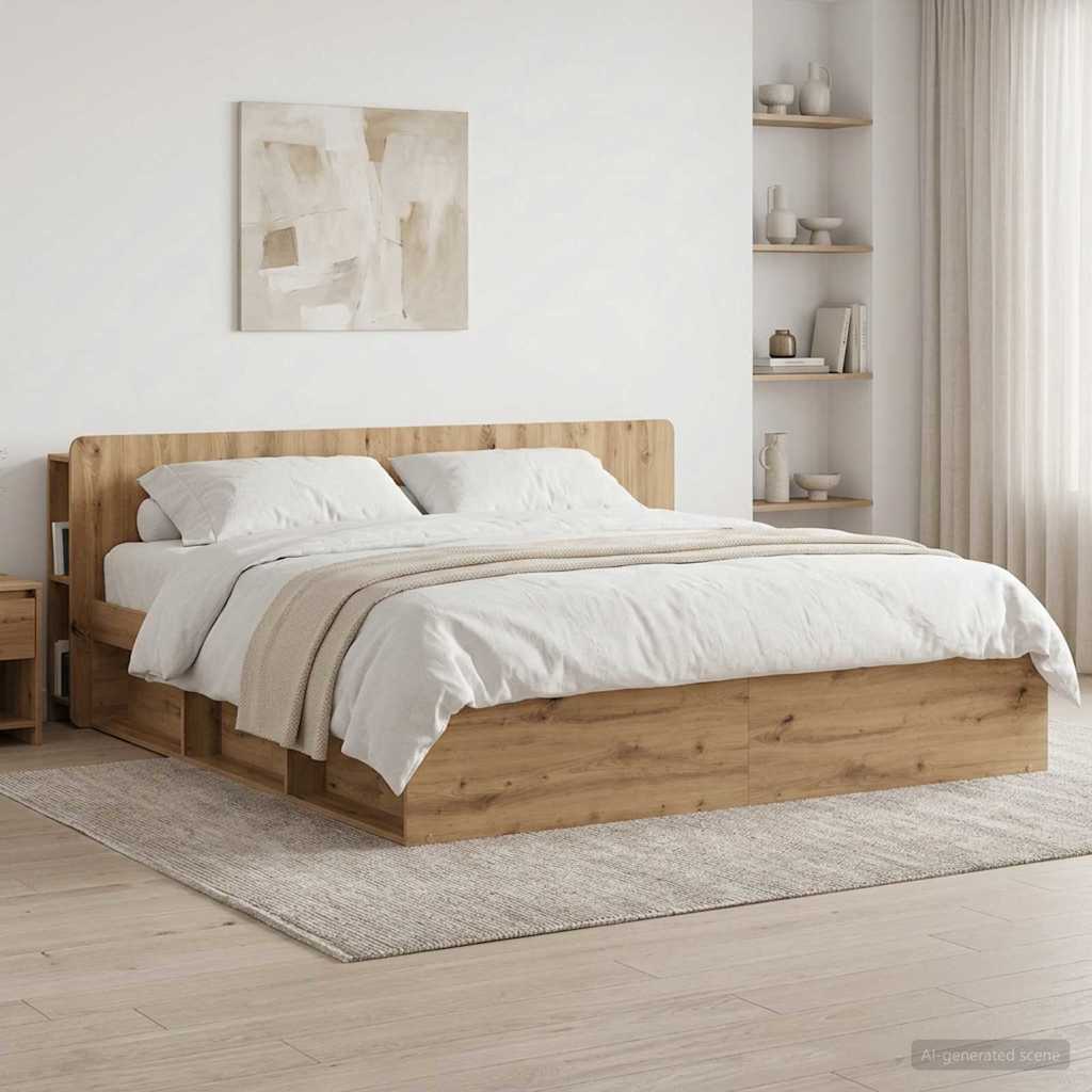 Testata del letto Rovere Artigianale Legno ingegnerizzato