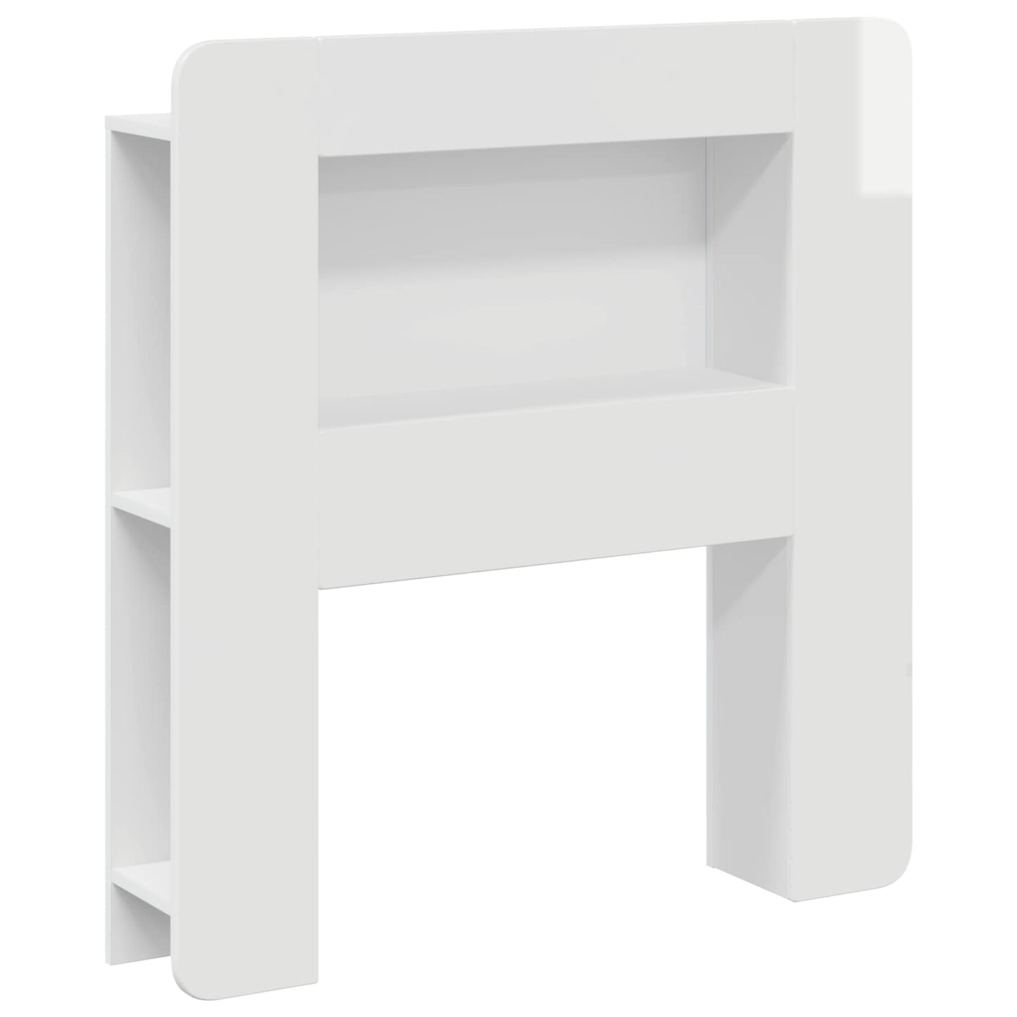 Testata del letto Bianco Lucido Legno ingegnerizzato
