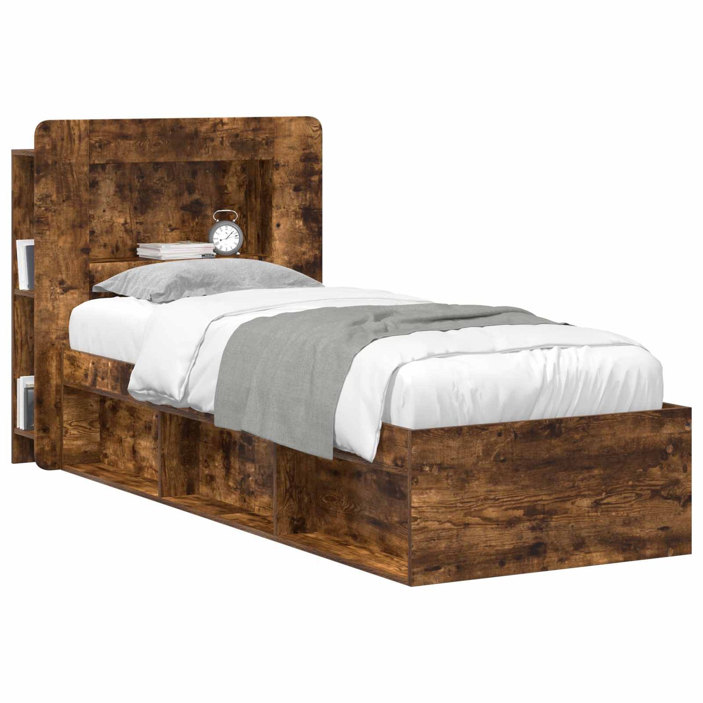 Testata del letto Rovere Fumo Legno ingegnerizzato