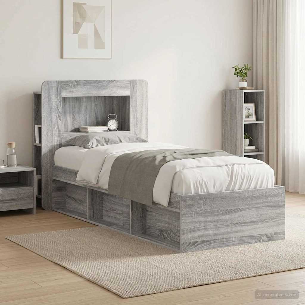 Testata del letto Grigio Sonoma Legno ingegnerizzato