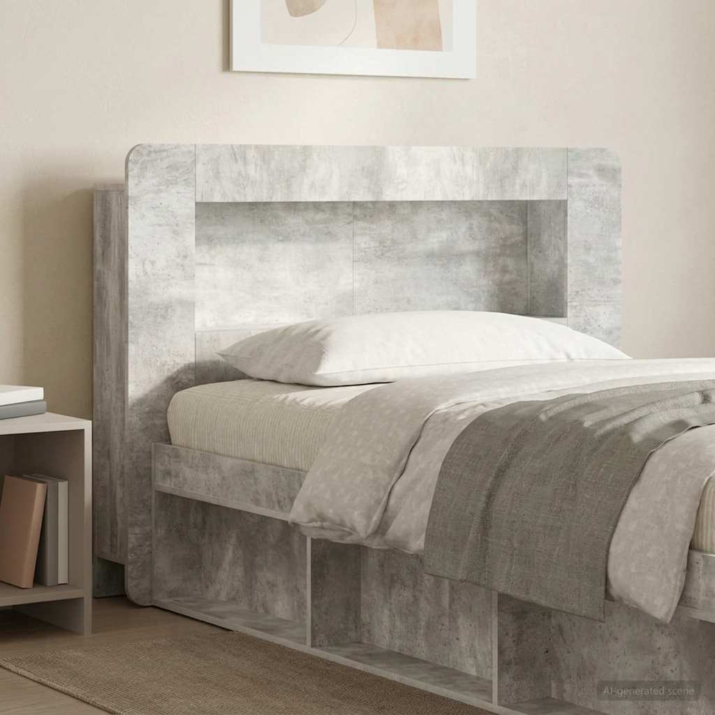 Testata del letto Grigio Cemento Legno ingegnerizzato