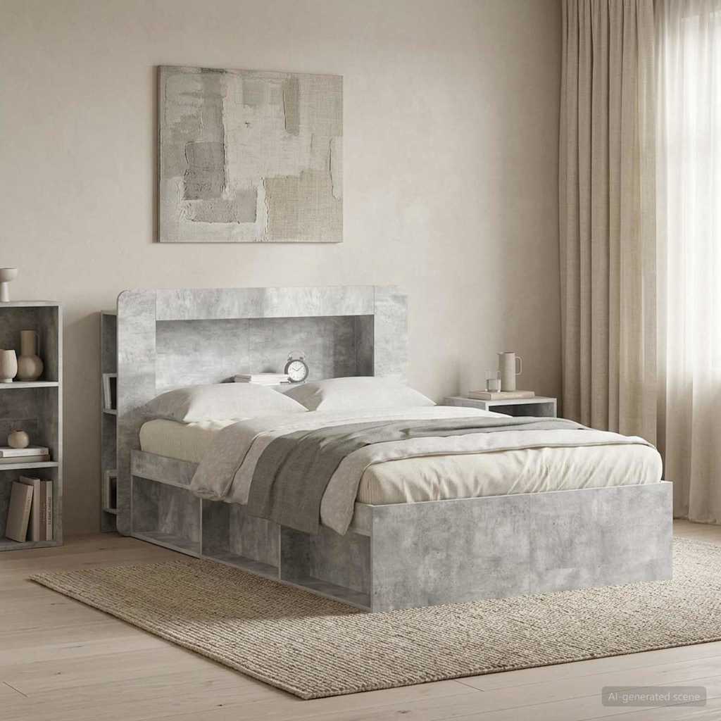 Testata del letto Grigio Cemento Legno ingegnerizzato
