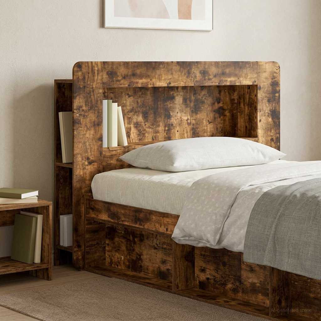 Testata del letto Rovere Fumo Legno ingegnerizzato