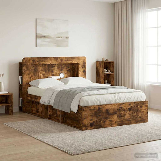 Testata del letto Rovere Fumo Legno ingegnerizzato