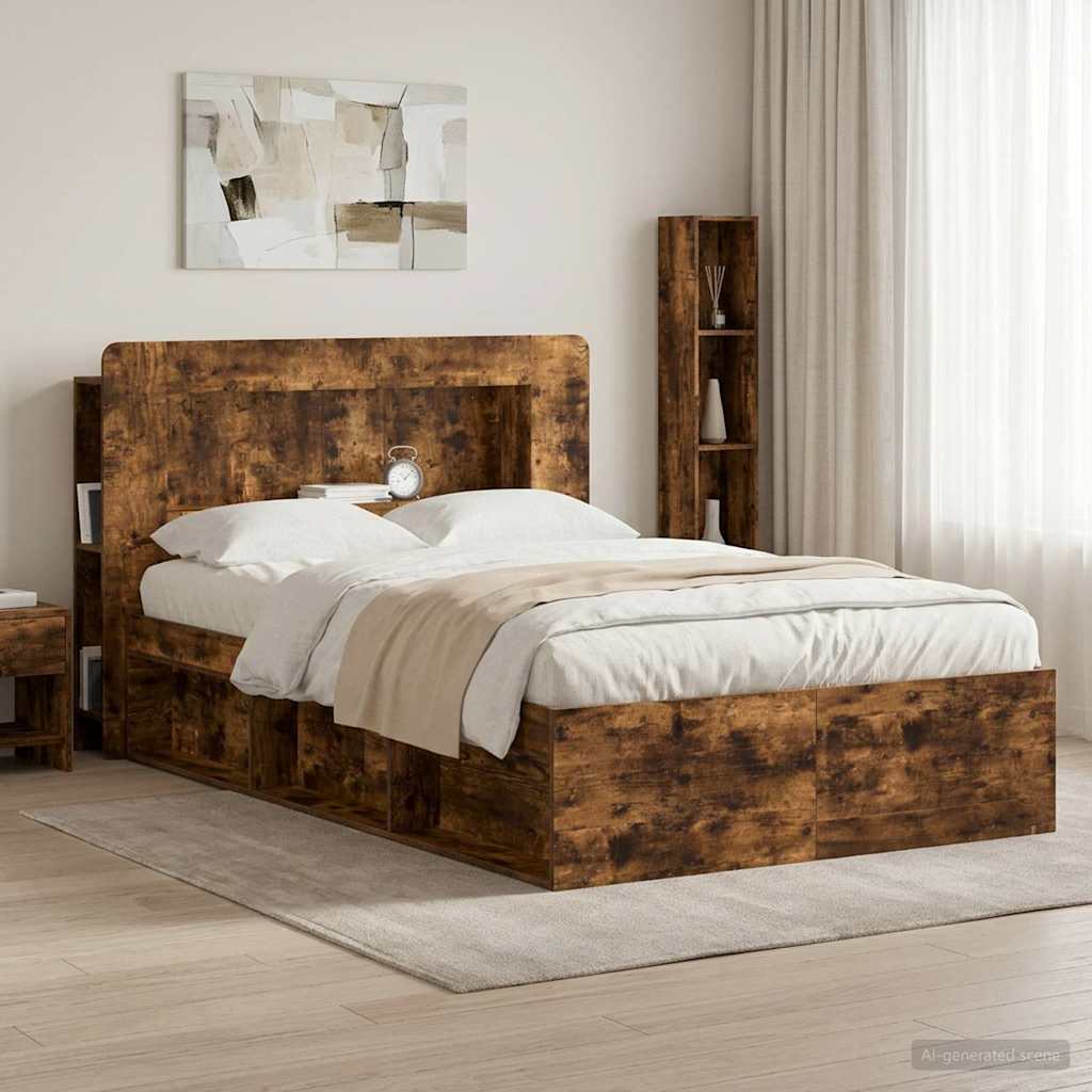 Testata del letto Rovere Fumo Legno ingegnerizzato