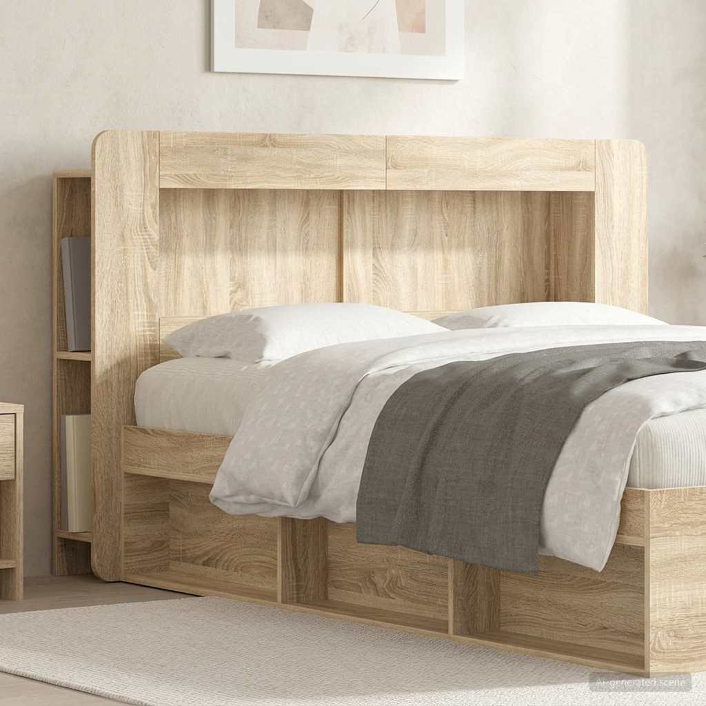 Testata del letto Rovere Sonoma Legno ingegnerizzato